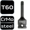 NEO TOOLS Torziós bit ütvecsavarozókhoz 1/2" T60 10-263