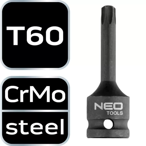 NEO TOOLS Torziós bit ütvecsavarozókhoz 1/2" T60 10-263