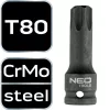 NEO TOOLS Torziós bit ütvecsavarozókhoz 1/2" T80 10-265