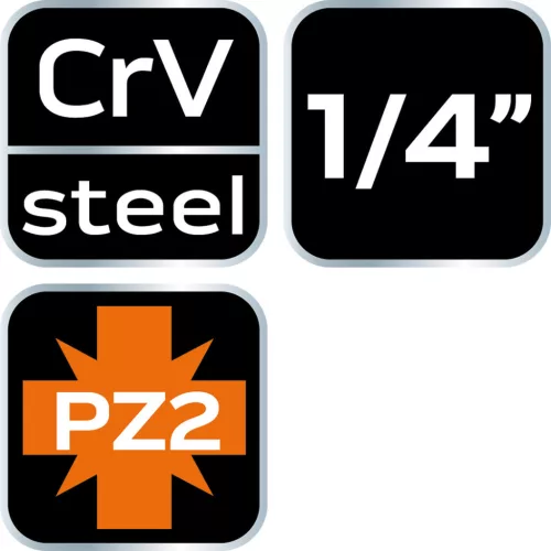 NEO TOOLS PZ2 dugókulcs 1/4" 37mm 10-320