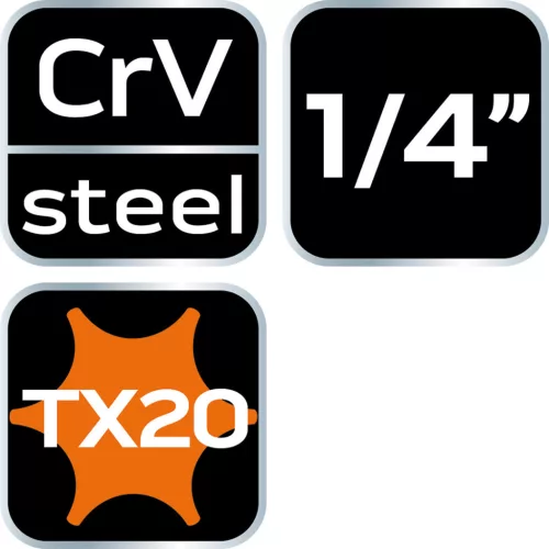 NEO TOOLS Torx dugókulcs 1/4" 37mm TX20 10-324