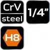NEO TOOLS Imbusz dugókulcs 1/4" 87mm H8 10-333