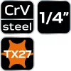 NEO TOOLS Torx dugókulcs 1/4" 87mm TX27 10-344