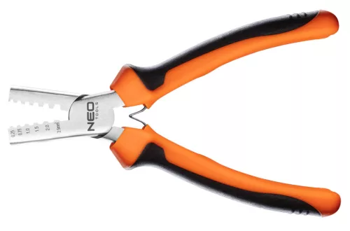 NEO TOOLS Krimpelő-, kábelsarufogó 0.25-2.5mm2, 140mm 25 év garanciával 01-532