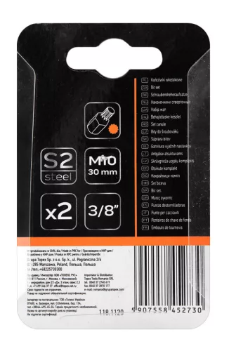 NEO TOOLS Spline bit, 3/8", M10x30mm, S2, 2db 10-902