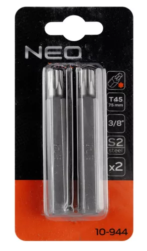 NEO TOOLS Torx bit, 3/8", T45x75mm, S2, 2db 10-944