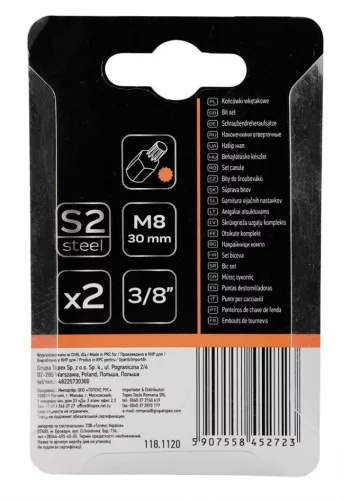 NEO TOOLS Imbusz bit, 3/8", 6x30mm, S2, 2db 10-972