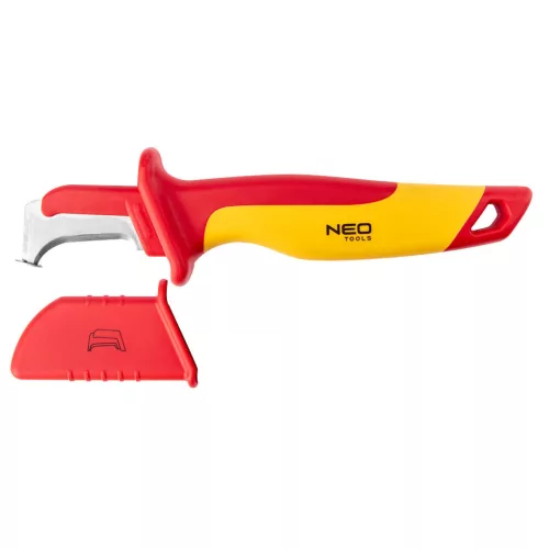 NEO TOOLS KÁBELVÁGÓ KÉS 1000V, 180MM, SZIGETELT, KAMPÓS PENGE 01-553