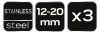 NEO TOOLS Tömlőbilincs 12-20/9mm, W4, 3db 11-402