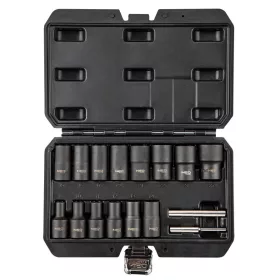   NEO TOOLS Dugókulcskészlet, sérült fejű csavarokhoz 16db 1/2”, 8, 10, 11, 12, 13, 14, 15, 16, 17, 19, 21, 22, 24, 27mm 11-920