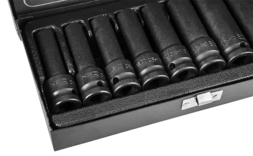 NEO TOOLS Gépi dugókulcskészlet 1/2" 9db hosszú torx E 10-24 CR-MO 12-110