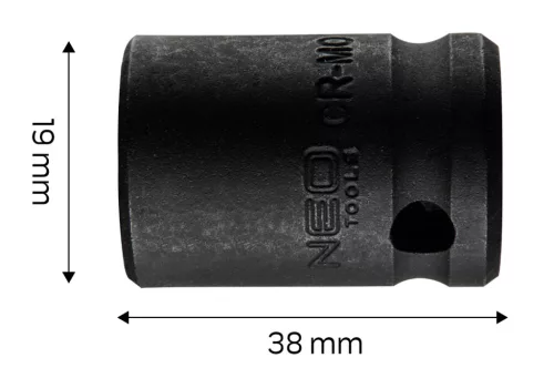 NEO TOOLS Gépi dugókulcs 1/2", 19mm, Cr-Mo 12-219