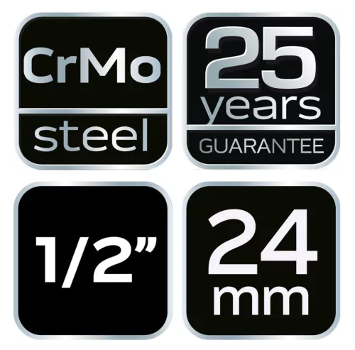 NEO TOOLS Gépi dugókulcs 1/2", 24mm, Cr-Mo 12-224