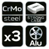 NEO TOOLS Dugókulcskészlet ALUFELNIHEZ, VÉKONYFALÚ, 1/2", 3db (17mm, 19mm, 21mm), Cr-Mo 12-350