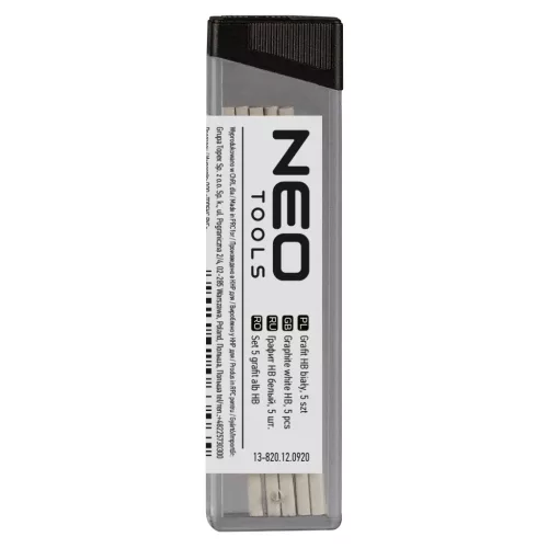 NEO TOOLS Ácsceruza betét fehér HB, 5db, 13-810-hez, 13-815-höz 13-820