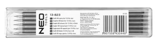 NEO TOOLS Ácsceruza betét 13-816-hoz, HB, 6db 13-823