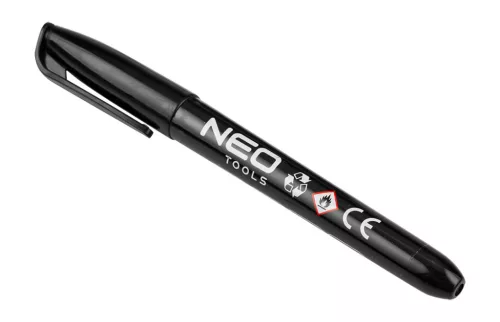 NEO TOOLS 4db jelölőfilc, vízálló olajalapú festékkel, használat előtt felrázandó, fekete, normál hegyű 13-856