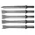 NEO TOOLS Vésőszár készlet pneumatikus vésőkalapácshoz 5db 14-029