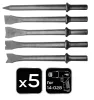 NEO TOOLS Vésőszár készlet pneumatikus vésőkalapácshoz 5db 14-029
