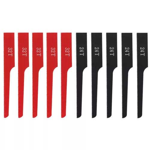 NEO TOOLS Fűrészlap készlet 14-034 pneumatikus orrfűrészhez, 24 és 32 fogú lapok, 10db 14-034-401