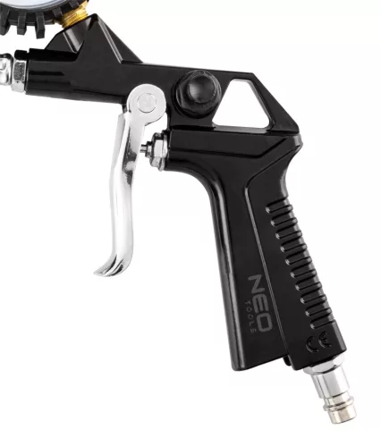 NEO TOOLS Pneumatikus kerékfúvó pisztoly, nyomásmérővel 63mm 14-714