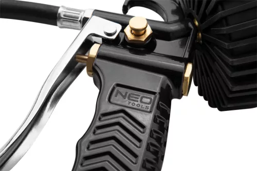 NEO TOOLS Pneumatikus kerékfúvó pisztoly, nyomásmérővel 80mm, dupla teherautó kerekekhez 14-716