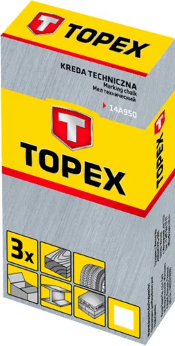 TOPEX Jelölőkréta fehér 13x85mm, 3db 14A950