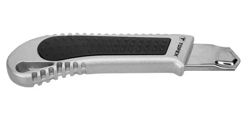 TOPEX Törhető pengés kés 18mm, fém vezetősín 17B128