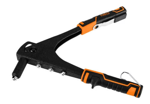 NEO TOOLS Popszegecshúzó, acél és alumínium szegecsekhez, 60db szegecs, 2,4/3,2/4,0/4,8  18-101-1