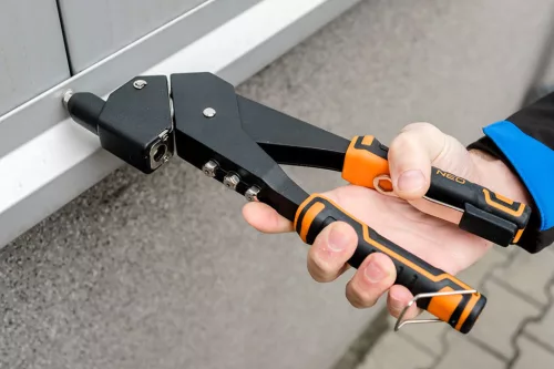 NEO TOOLS Popszegecshúzó, multi fejbeállítás, acél és alumínium szegecsekhez, 2,4/3,2/4,0/4,8 mm 18-102-1