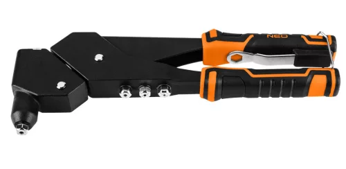 NEO TOOLS Popszegecshúzó, multi fejbeállítás, acél és alumínium szegecsekhez, 2,4/3,2/4,0/4,8 mm 18-102-1