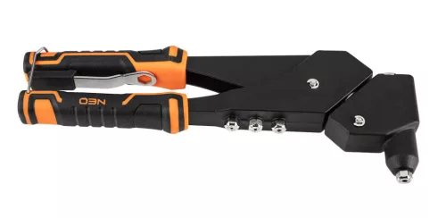 NEO TOOLS Popszegecshúzó, multi fejbeállítás, acél és alumínium szegecsekhez, 2,4/3,2/4,0/4,8 mm 18-102-1