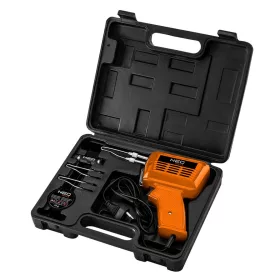   NEO TOOLS FORRASZTÓPISZTOLY 150W, kiegészítőkkel, 3db pákacsúcs, forrasztókrém, forrasztóón, kofferben 2 év garanciával 19-151