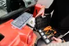 NEO TOOLS Műanyag forrasztó/hegesztő pisztoly készlet kapcsokkal 50W, 200 db kapocs 19-158