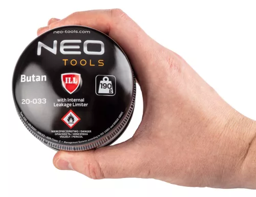 NEO TOOLS Gázforrasztó, perzselő, gázégő 4db tartállyal, 190g, szelepes tartállyal 20-045