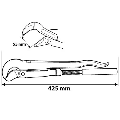 NEO TOOLS Csőfogó S, 1,5" 25 év garanciával 02-122