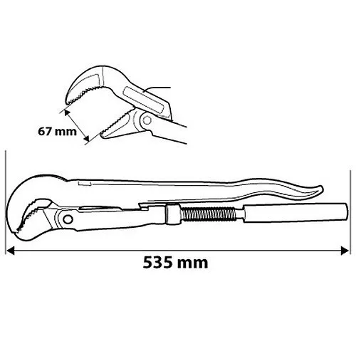 NEO TOOLS Csőfogó 45fok, 2" 25 év garanciával 02-128