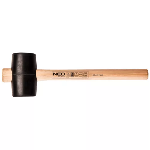 NEO TOOLS Gumikalapács 65mm 425g, hickory nyél 25-052