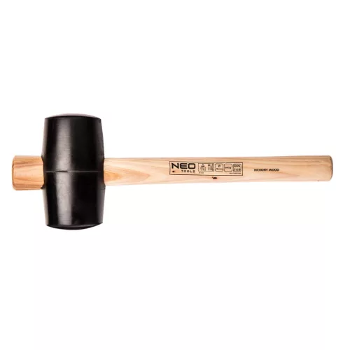 NEO TOOLS Gumikalapács 75mm 680g, hickory nyél 25-053