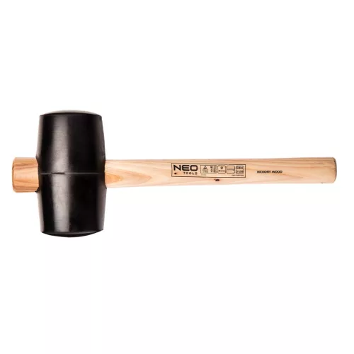 NEO TOOLS Gumikalapács 90mm 1200g, hickory nyél 25-054
