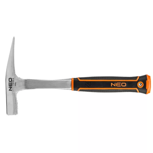 NEO TOOLS Kőműveskalapács keskeny fejjel, 600g, monoblokk, kétkomponensű markolat 25-106