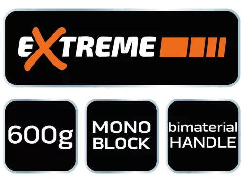 NEO TOOLS Kőműveskalapács keskeny fejjel, 600g, monoblokk, kétkomponensű markolat 25-106
