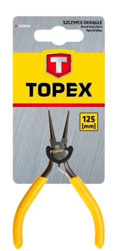 TOPEX Precíziós kerekcsőrű fogó 140mm 32D034