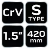 NEO TOOLS Csőfogó S, 1,5", CV, 420mm 25 év garanciával 02-421