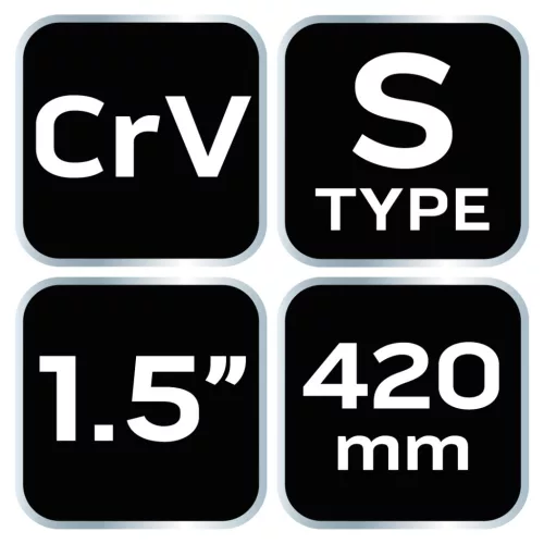 NEO TOOLS Csőfogó S, 1,5", CV, 420mm 25 év garanciával 02-421