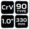 NEO TOOLS Csőfogó 90fok, 1", CV, 330mm 25 év garanciával 02-423