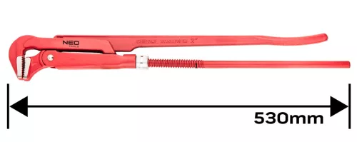 NEO TOOLS Csőfogó 90fok, 2", CV, 530mm 25 év garanciával 02-425
