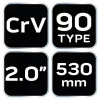 NEO TOOLS Csőfogó 90fok, 2", CV, 530mm 25 év garanciával 02-425