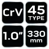 NEO TOOLS Csőfogó 45fok, 1", CrV Line, 330mm 25 év garanciával 02-426
