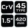 NEO TOOLS Csőfogó 45fok, 1,5", CrV, Line, 420mm 25 év garanciával 02-427